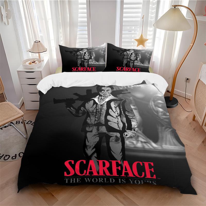 Scarface: The World Is Yours Bedding Set - 3 Piece Comforter Cover Gift for Bedroom,Includes No InsertB182