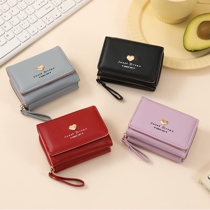 Women's Wallet Short Fashion Cute Change Bag Can Hold Lipstick Key Portable Small Wallet Women