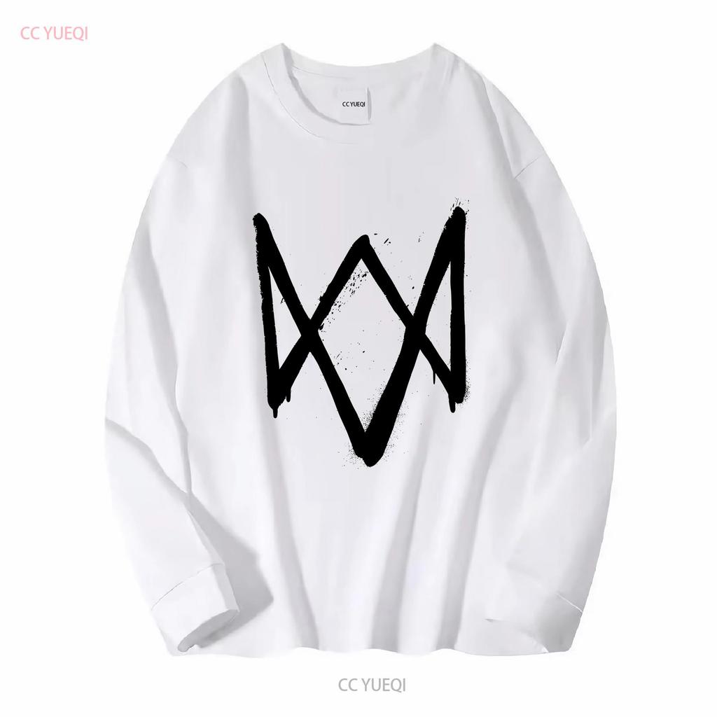 Watch Dogs 2 Ubisoft Hacker Promo T Shirt Mens Large White Video Game Official Long or Short Sleeves Vintage Washed Slightly