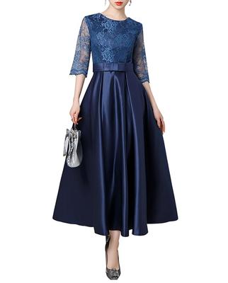 Dressy Star Navy Party Midi Perfect for Mothers of the and Entrance Ceremonies Sizes Dress, Length, Spring/Summer Dress, Weddings, Bride, Concerts,