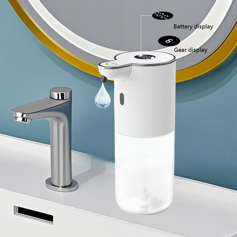400ML Wall-Mounted or Desktop 6-Levels Adjustable 0.25S Response IPX5 Waterproof Electric Automatic Smart Sensor Soap Dispenser