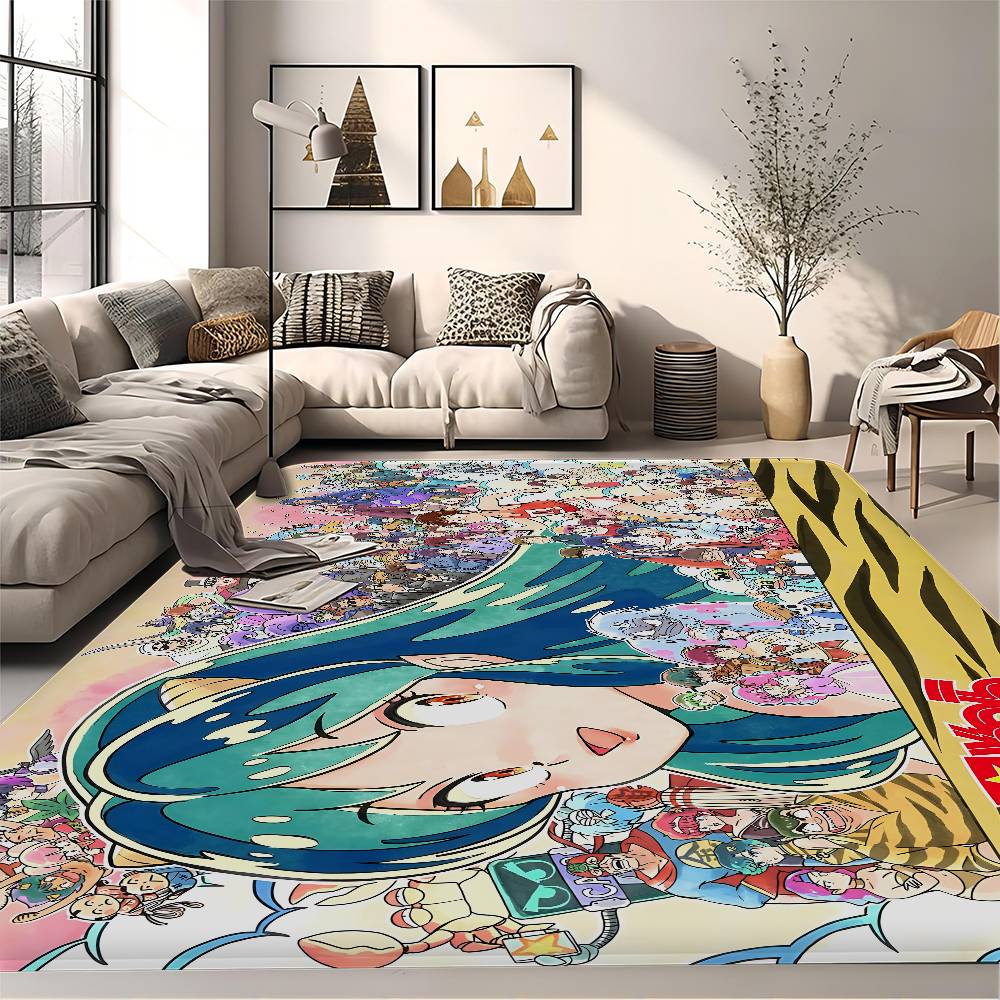 Anime Urusei Yatsura Door Mat Washable Non-Slip Living Room Sofa Chairs Area Mat Kitchen Doormat Area Rug