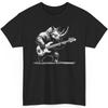 Rhino Electric Guitar Rock T-Shirt Funny Music Playing Concert Graphic Guitarist