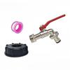IBC Tank Faucet Hose Adapter Heavy Duty Brass 1 Set with Free Seal Tape for Portable Water Tank Camping Garden Irrigation
