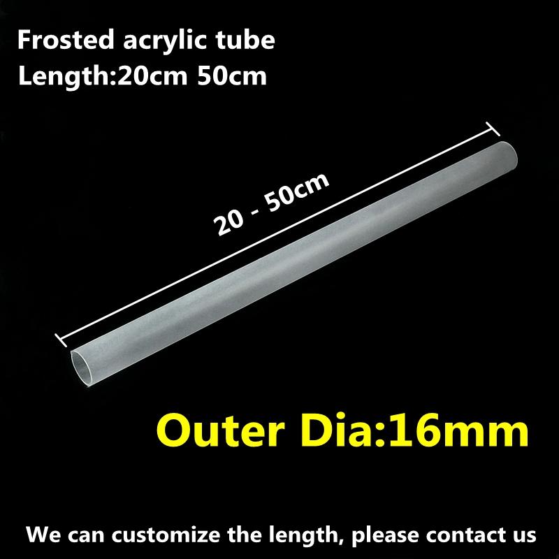 

16 ~70mm Frosting Acrylic Tube Aquarium Fish Tank Supplies water Plexiglass Pipe Home Garden lampshade Fittings Holder Case DIY 1pc&50cm (1.64ft)