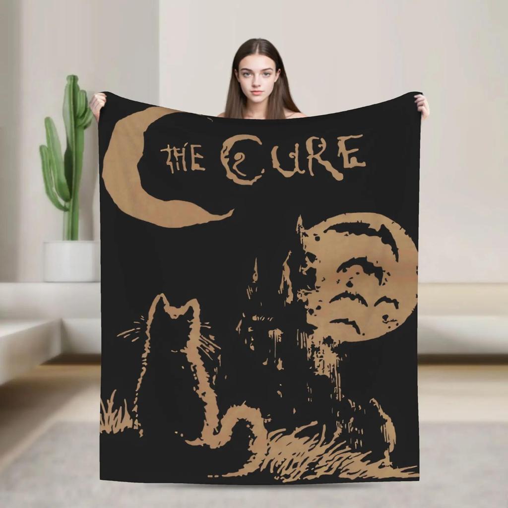 THE CURE Band Flannel Blanket Super Warm Throw for Home Decor Soft Fluffy Bedspread Sofa or Bed Cover