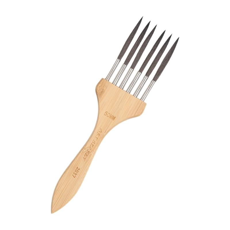 Pennelli da Pittura per Artisti a 4/6 Denti Pennelli per Pittura Pennello per Pittura Acrilica Pennelli da Pittura Multi-Dente per Pittura ad Acquerello Acrilico