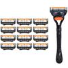 4/12/24 Pcs 5-layer Men's Razor Fusion Pro Power Shaving Shaver Male Face Beard Hair Trimmer 5 Layer Blades Replacement Refills