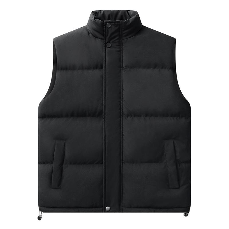 Winter Solid Color Vest Men's Handsome Trendy Couple Thermal Vest Youth Cotton Casual Jacket Men