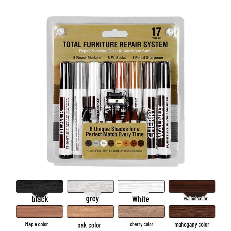 Wood Touch-Up Paint Pen for Repairing Scratches on Furniture, Doors, Windows, and Flooring