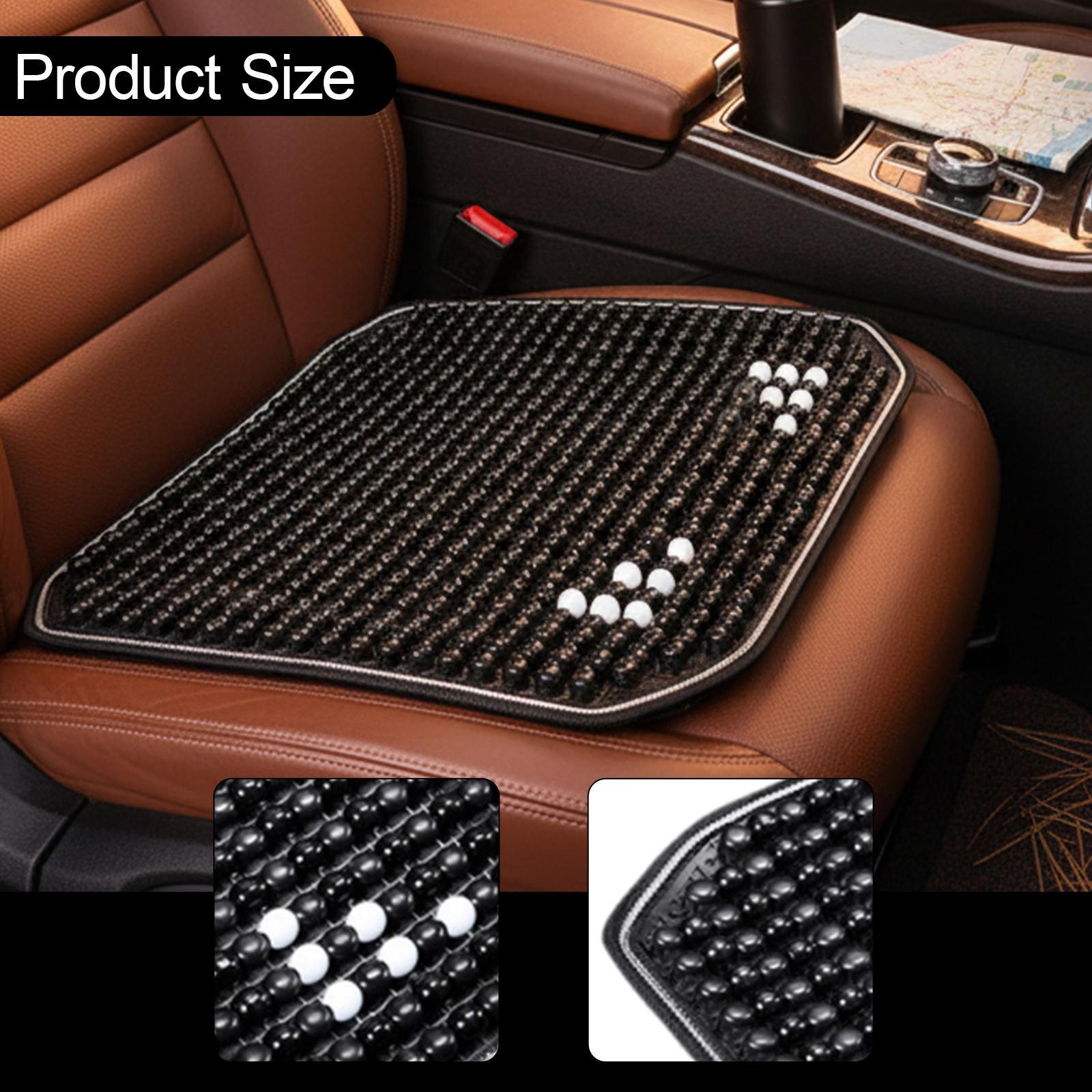 

Square Wood Bead Cooling Seat Cushion for Car Office Chair Summer Ventilation Comfort Auto Interior Decoration зелений