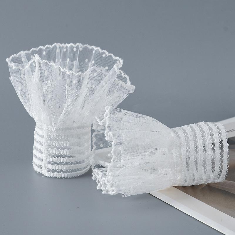 

Простые манжеты на запястье браслет элегантные манжеты-обманки для свитера кружевные съемные рукава роговидные манжеты вышивка аксессуары One Size