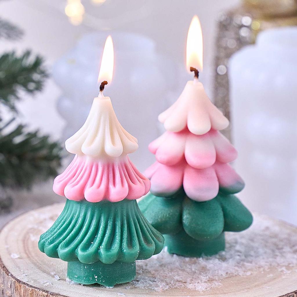 3D Christmas Tree Silicone Candle Mold DIY Christmas Ornaments Craft Gifts Making Aromath Soap Plaster Resin Molds Home Xmas Dec