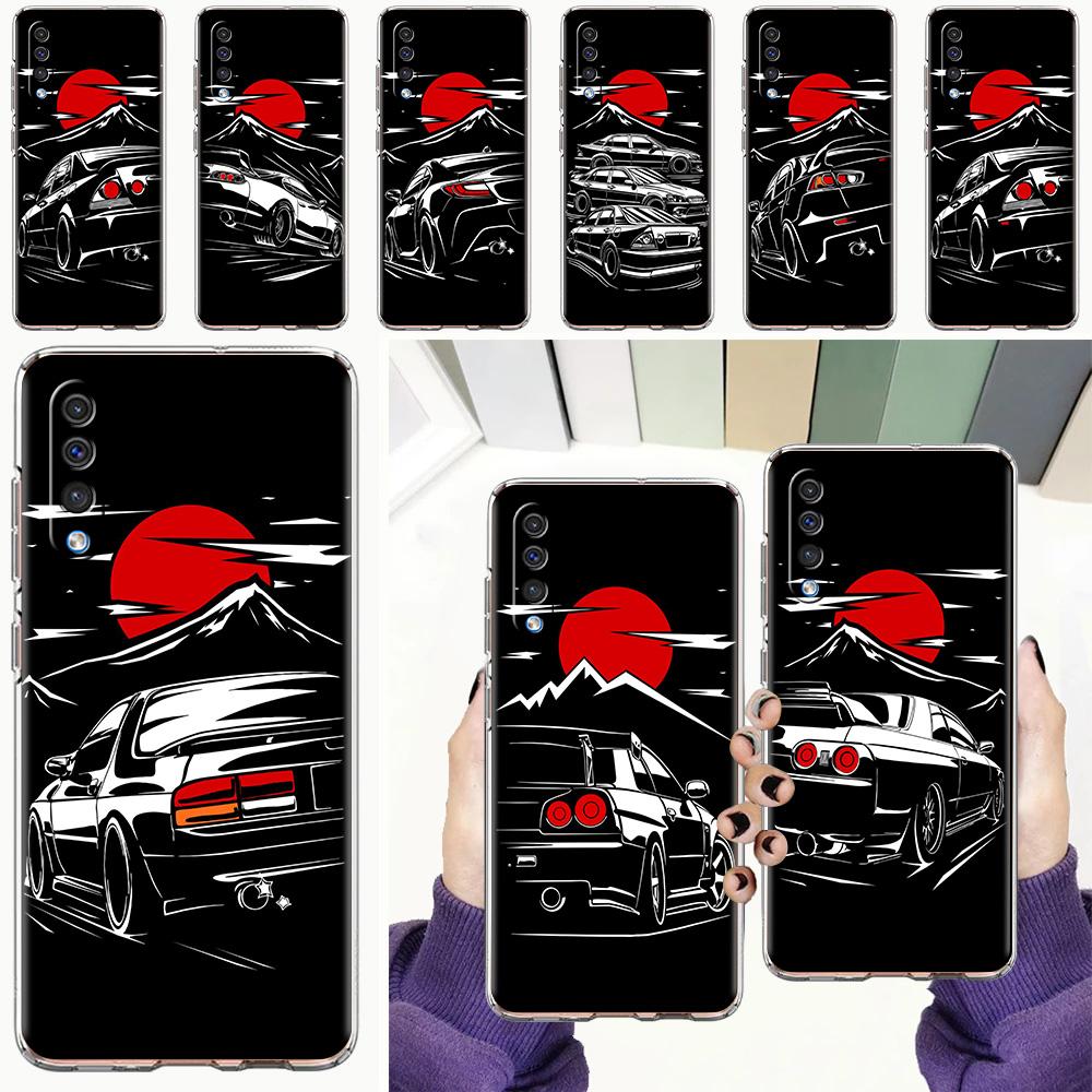 Phone Case For Samsung A56 A36 A26 A24 A16 A14 A12 A32 A50 A70 A22 A40 A34 A54 A42 A52 5G A04s A06 Cover Japan JDM Sports Car