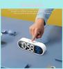 Modern Minimalist Led Digital Alarm Clock With Lighted Mirror For Home Office Desk Decor