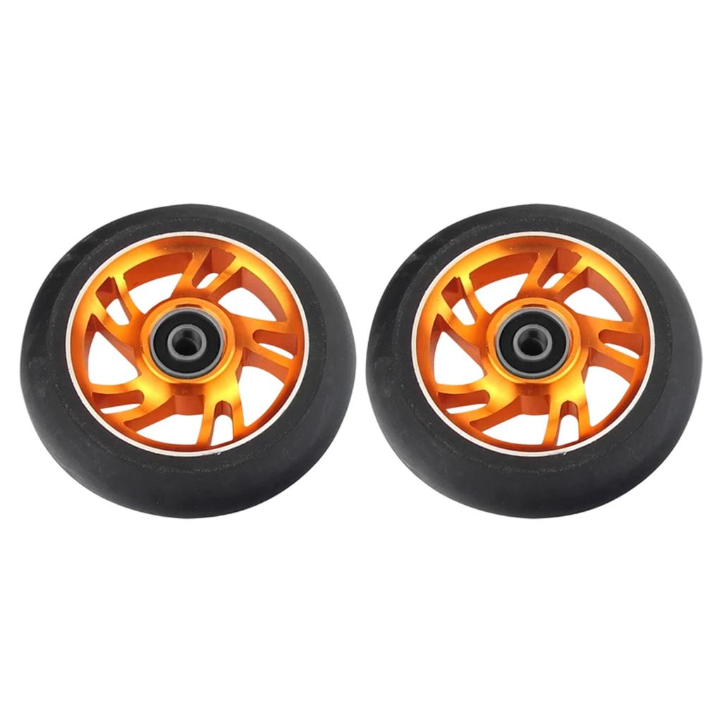 Antilock Bearing Technology PU Tires Aluminum Alloy Rims Smooth Glides Heavy Duties 10cm Skateboard Wheel Scooter Wheel
