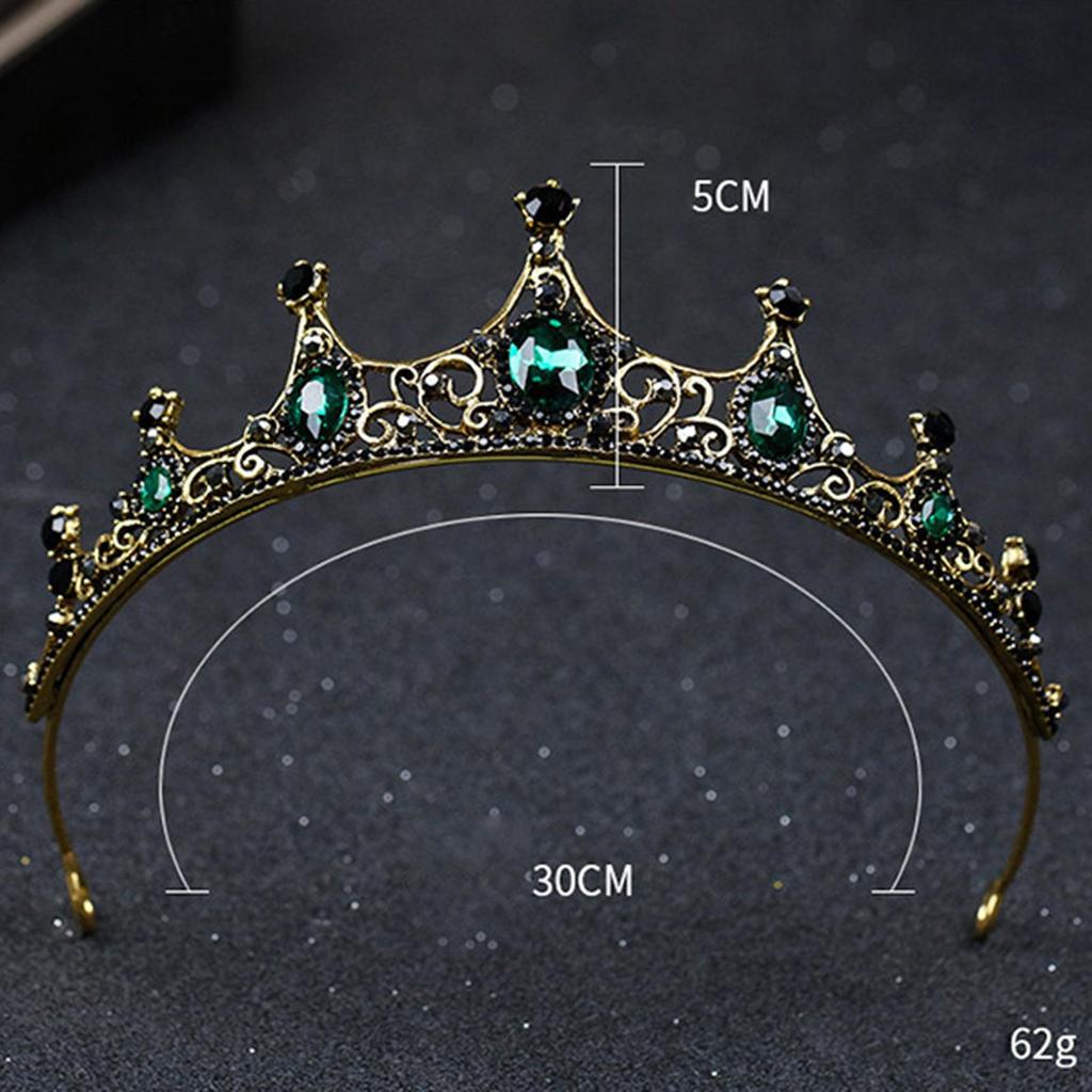 Baroque Style Queen Crowns Wedding Headband Costume Rhinestone Tiaras for Valentine'S Day