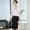 Women's V-Neck Short-Sleeve Chiffon Professional Blouse