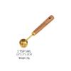 Gold-Plated Stainless Steel Measuring Cups & Spoons Set with Acacia Wood Handles – 8 Pieces