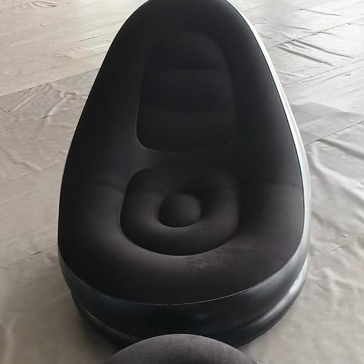 Thicker Inflatable Recliner with Footrest - Outdoor Portable Lazy Sofa