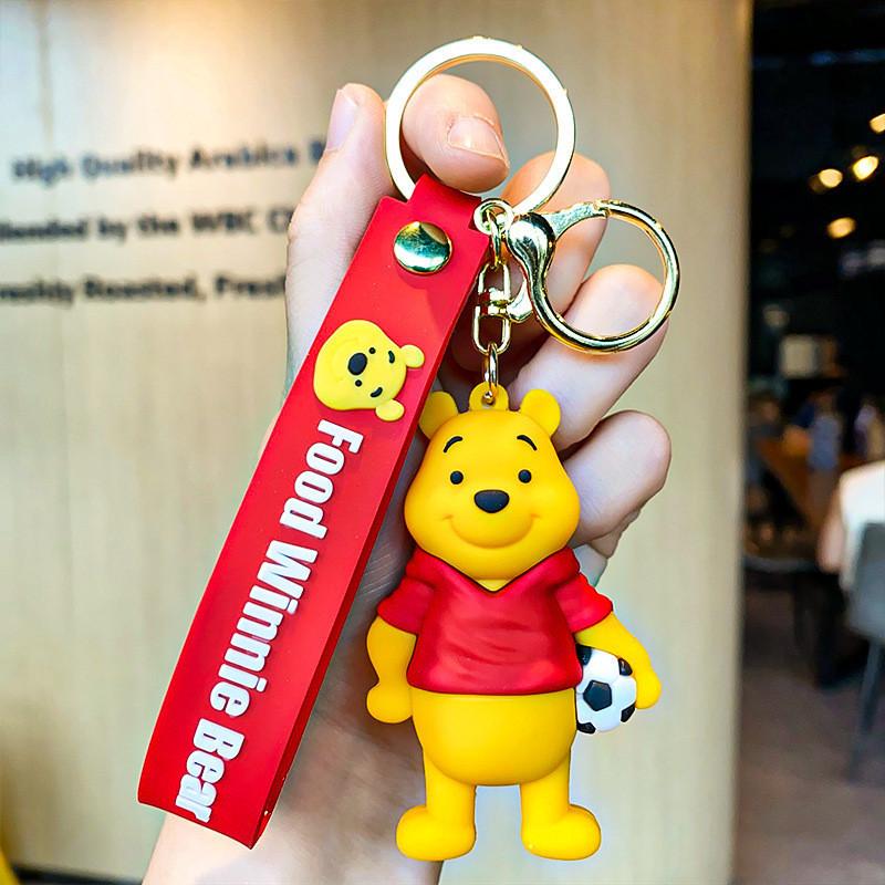 Cute Winnie The Pooh Keychain Adorable Cartoon Pvc Bag Charm Perfect Gift Idea