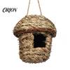 Weather-resistant Birdhouse Grass Woven Bird House, Outdoor Rustic Birdhouse, Hanging Hummingbird Hut, Natural Seagrass Garden Roosting Pocket