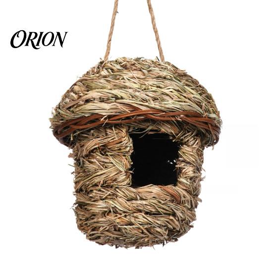 Weather-resistant Birdhouse Grass Woven Bird House, Outdoor Rustic Birdhouse, Hanging Hummingbird Hut, Natural Seagrass Garden Roosting Pocket