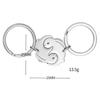 Splicing Rabbit Stainless Steel Keychain Cute Cartoon Style Fashion Couple Keyring Practical Lightweight Bag Pendant for Daily Use