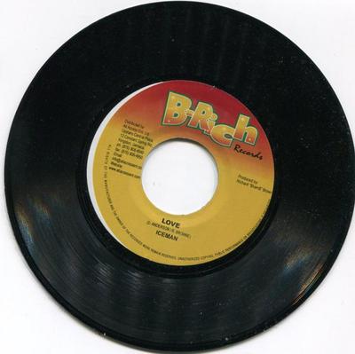 7inch Record ICE MAN, WESLEY DIAMOND - Love / Don´t Stop Try NONE B-Rich Records Jamaica Reggae, Ska & Dub Used