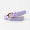 Women's Versatile Candy Color Pin Buckle Belt: Simple Style Leather Belt for Jeans