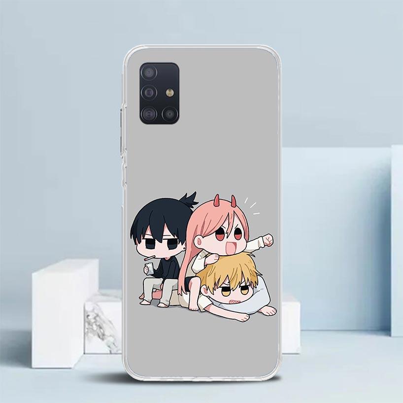 C-Chainsaw Mans Cute Soft Cover for Samsung Galaxy A12 A22 A32 A52 A72 A02S Phone Case Note 20 Ultra 10 S10 Plus A51 A71 A50S A2