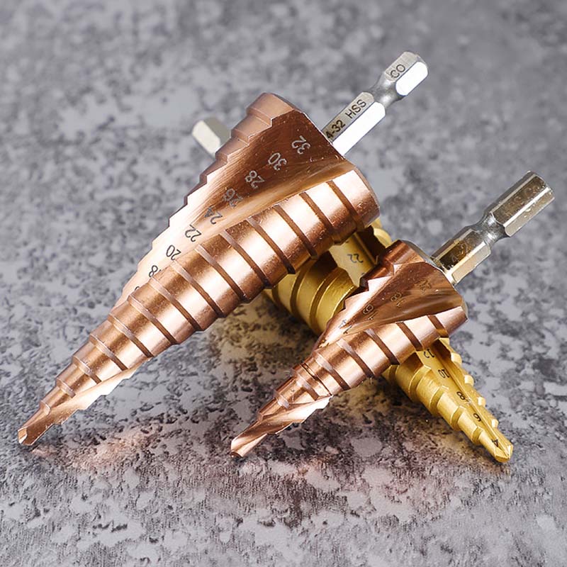 Step Drill Bit Universal Drilling Ultra-Hard Tapered Step Drill Bit for Metal Stainless Steel Multi-Functional Reaming Tool