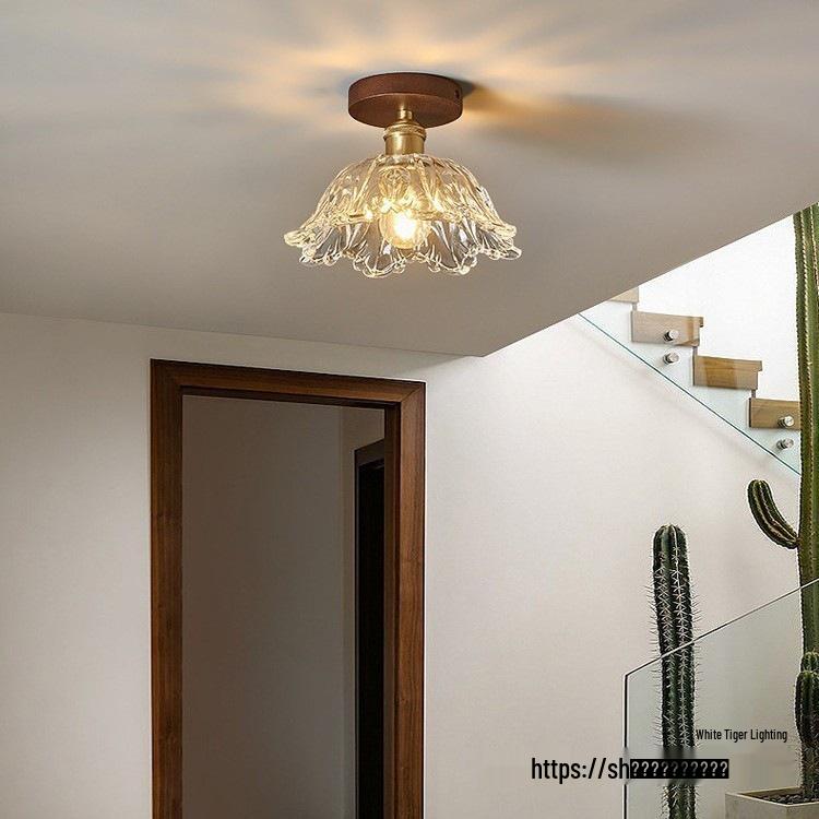 Moderne Luxus-Walnussleuchte für Balkon, Flur oder Foyer