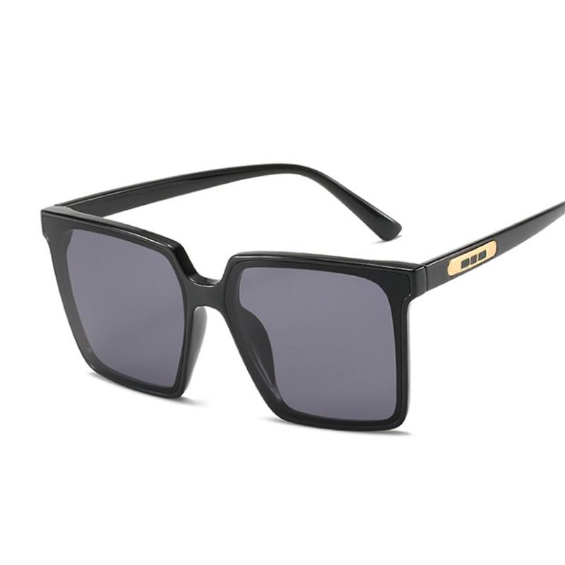 Vintage Big Frame Square Sunglasses Women Retro Fashion Oversized Gradient Black Mirror Sun Glasses for Female