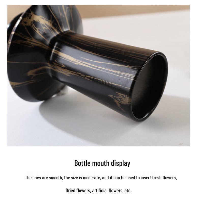 Modern Wabi-Sabi Marble Vase - Minimalist Decor for Home or Hotel