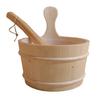 1pc Sauna Bucket Kit - Durable Wooden Bucket, Traditional Sauna Bucket Set | Cedar Sauna Bucket and Ladle with Handles, Wooden Sauna Accessory Kit for