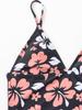 Women's Swimwear Sexy Printed Halter Neck Bikini Suit Side Tie High Waist Swimsuit Beachwear