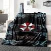 Name Custom Umbrella Corporation Print Flannel Blanket High Quality Warm Comfortable Cover for All Seasons Perfect for Gifts Home Decor