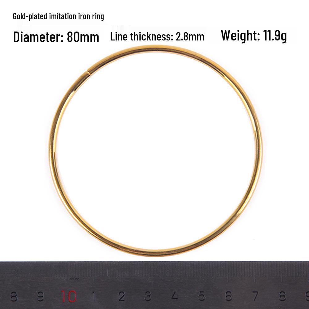 Dream Catcher Gold-Plated Iron and Steel Wire Rings, Various Sizes