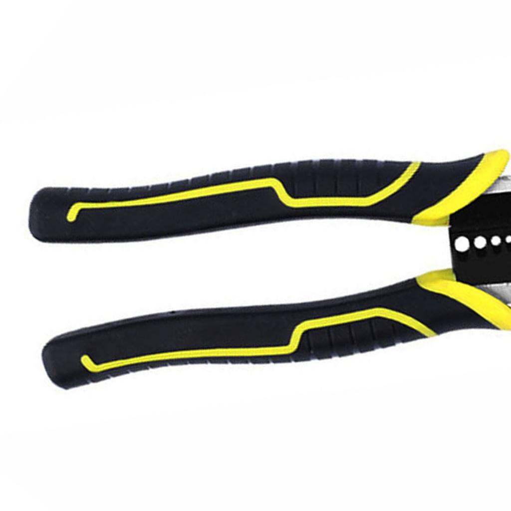 Multi Functional Pliers Effort Saving Cutting Crimping Wire Stripper Pliers Yellow 9in