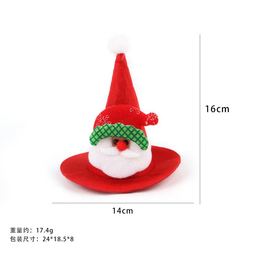 Pet Christmas Hat Three-dimensional Pointed Hat Decorative Hat Plush Cartoon Doll Christmas Pointed Hat Cat Headdress