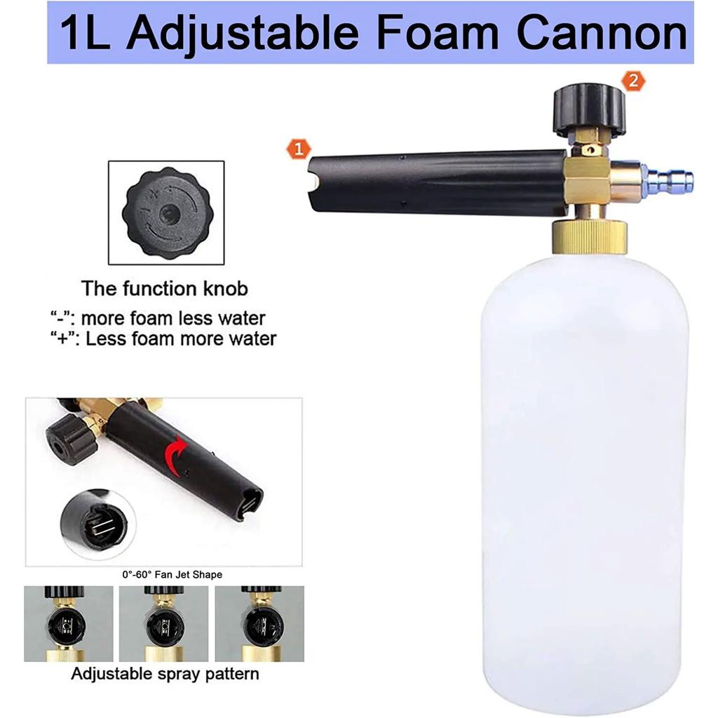 High Pressure Washer Gun , Car Washer Gun with 5 Nozzles and M22 Coupler For Car Washing And Garden Cleaning Tools