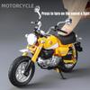 1:12 Honda Monkey Motorcycle Toy Diecast Metal Model Super Sport Miniature Collection Sound & Light Gift For Boy Children