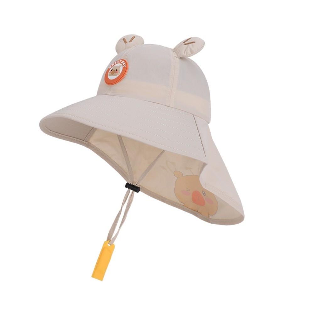 Cute Big Brim Children's Sun Hat Extended Shawl Foldable Sunscreen Hat UV Resistant Thin Sunshade Hat Summer