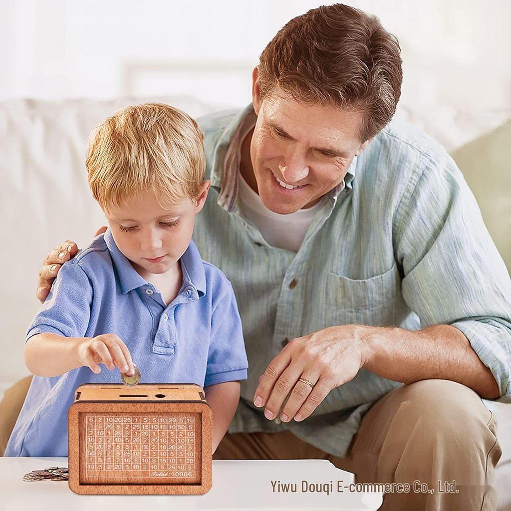 High-End Wooden Piggy Bank: Creative Birthday Gift for Men and Women