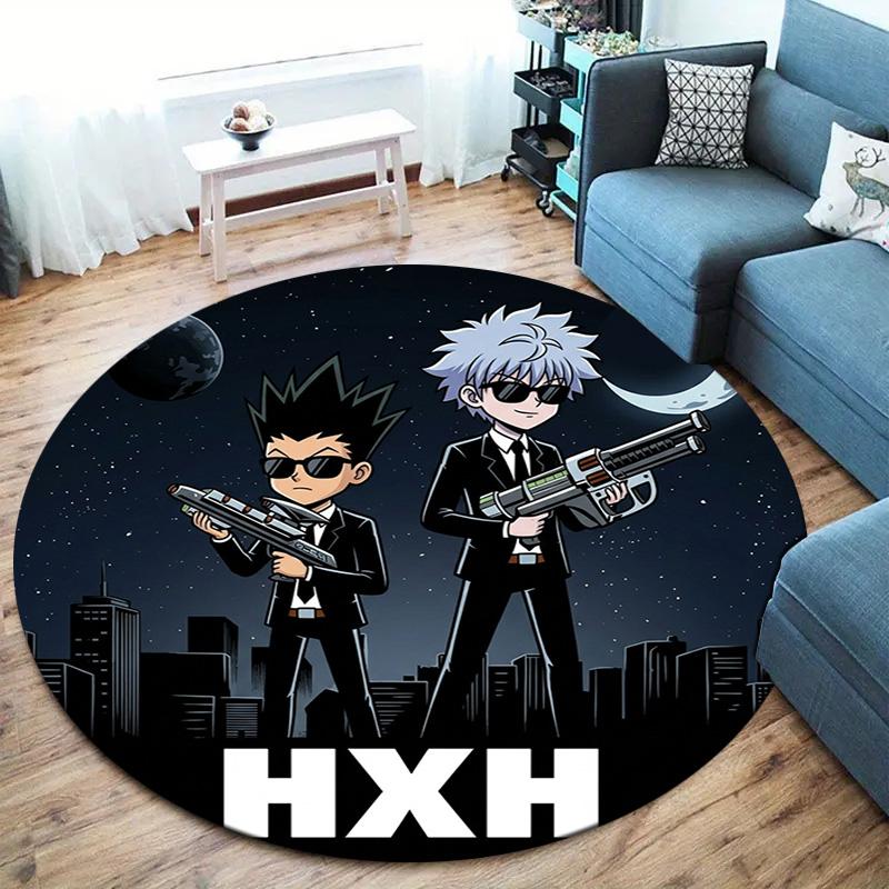 Hunter X Hunter Round Area Rug Carpet Rug For Living Room Bedroom Sofa Playroom Decor Nonslip Floor Mat