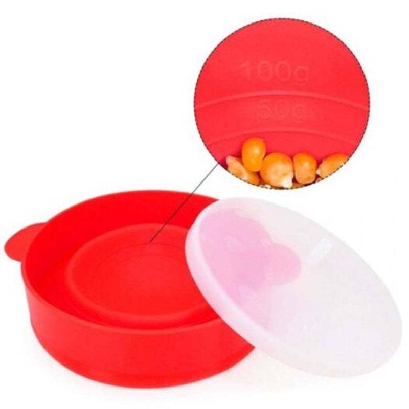 Kuchařské pomůcky do mikrovlnné trouby Mikrovlnný silikonový popcornovač s rukojetí Nádoba odolná vůči vysokým teplotám Bez BPA Fazole Červená