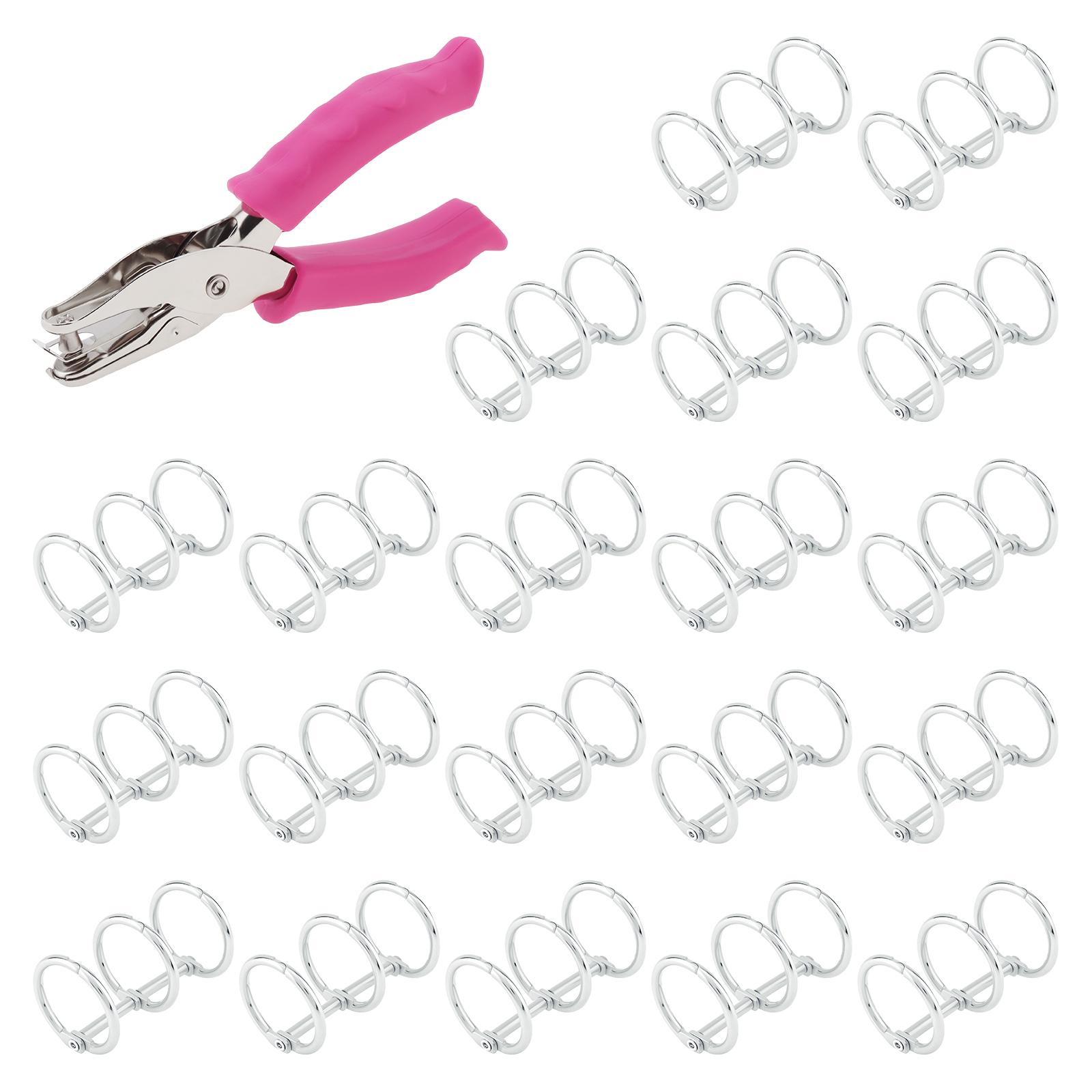 

20 шт. 20 мм металлические кольца для 3-кольцевого скоросшивателя для блокнота своими руками, фотоальбома, дорожного журнала с дыроколом на одно отверстие серебряный