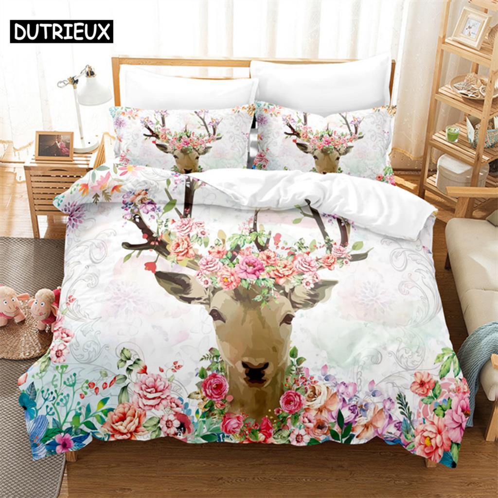 Comforter Cartoon Animals Queen Bedding Set Bedding Digital Printing King Size Bedding Set