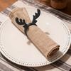 Reindeer Napkin Ring Christmas Napkin Holder 3D Printed Antler Napkin Ring for Holiday Parties Xmas Dinner Wedding Decor